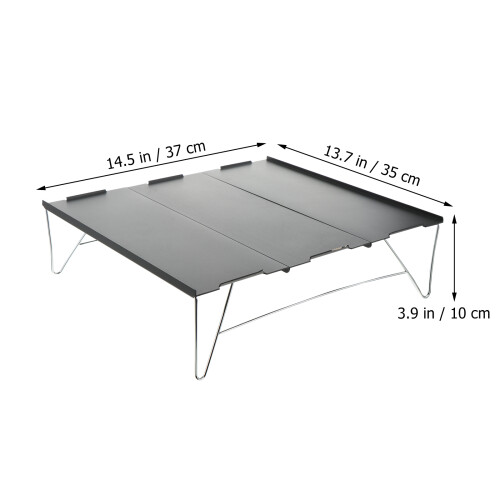 Table Aluminium Pliable, Camping, Portable, Surface Gris 1