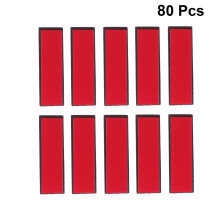 80Pcs Black Widened Plastic Safety ID Buckle Brooch Badges With Adhesive