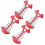 Raindrops TENTPAGEN Voor Kamperen Aluminiumlegering 4 Rood 9