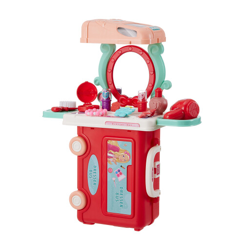 Living And Home 2 in 1 Pretend Kids Bus Dressing Table Playset