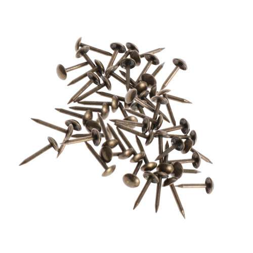 100 6x14 mm bronzierte türnägel mit großem kopf