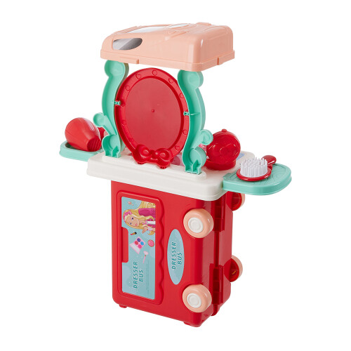 Living And Home 2 in 1 Pretend Kids Bus Dressing Table Playset 2