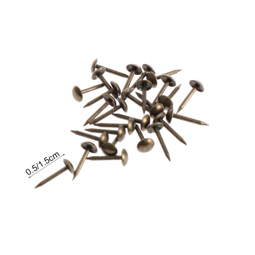 100 6x14 mm bronzierte türnägel mit großem kopf 1