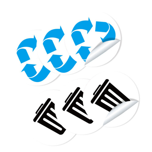 1Set Handige PVC Afvalcontainer Stickers Multi Kleur Voor Klassement