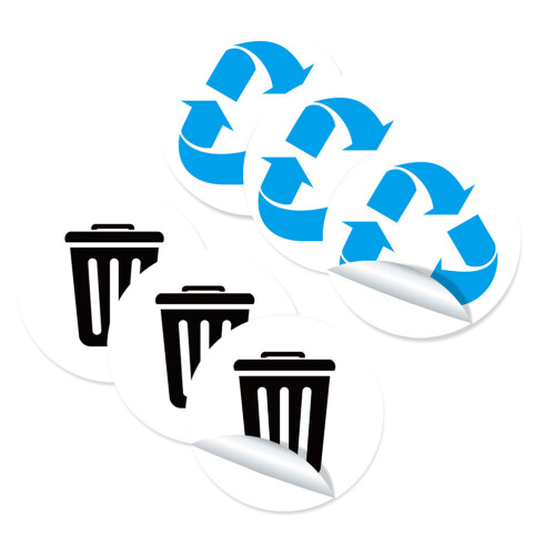 1Set Handige PVC Afvalcontainer Stickers Multi Kleur Voor Klassement 1