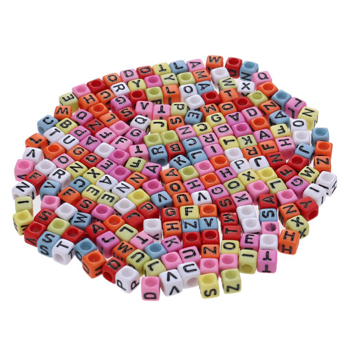 600 alphabetperlen-set mit weihnachtsperlen, quadratische basteldeko