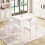 Dining Table,Drop Leaf Rectangle Extendable Kitchen Tables 4 to 6 Seat Space Saving Dining Table,White 8