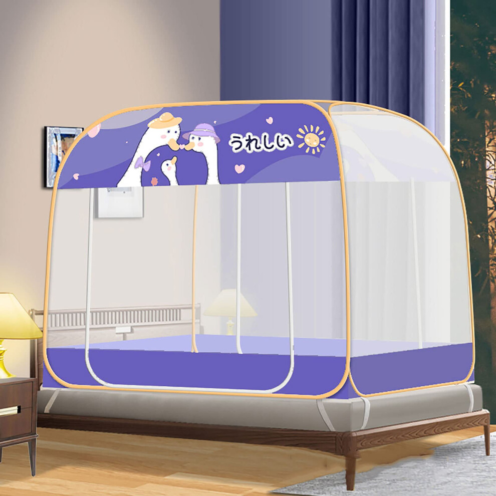 Foldable Mosquito Net for Bed, Portable Pop-Up Tent, Canopy With Bottom, Suitable for Baby and Adults