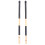 1Pair Portable Black Wooden Drumstick with Rubber Handle for Drummers 11