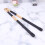 1Pair Portable Black Wooden Drumstick with Rubber Handle for Drummers 7