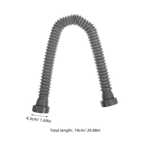 universal-siphonschlauch 1-1/2" mit winkeladaptern für bad und 1