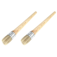 2 professionelle Wachspinsel für Ölgemälde, runde Pinselköpfe