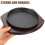 1 Set Gusseisen Steakplatte Mit Holztablett 10