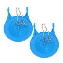 2 Ersatz-3-Zoll-Spülklappe für WC-Spülkasten mit Kette und Haken