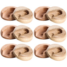 6 paar holz kleiderschrankstangen halter flanschhalter garderobenstange