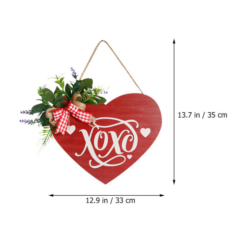 Valentine Herzförmiges Hängeschild Wohnaccessoire 1