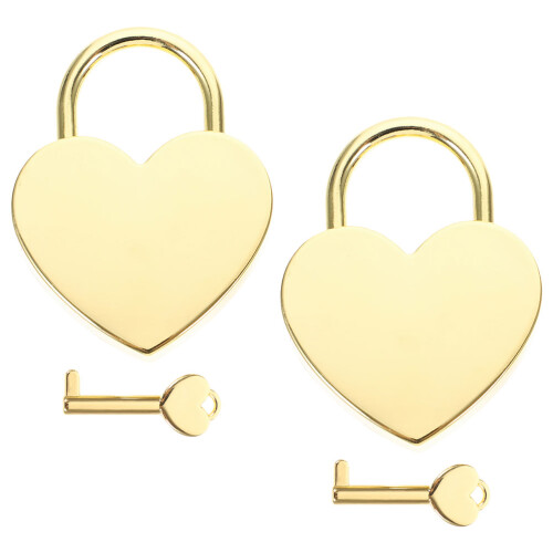 2 Sets Vorhängeschlösser Herz Deko