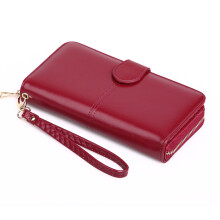 Oil Wax Wallet Clutch Bag Mit Reißverschluss Für Münzen Für Frauen