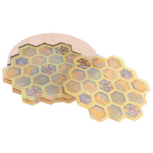 1 Set Bienenwaben Becheruntersetzer Mit Halter