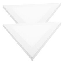 2 acryl ölgemälde- 30 cm weiß dreieckig unregelmäßig