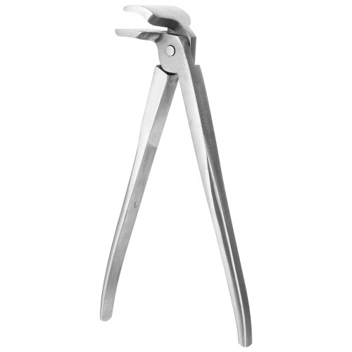 Pince À Plat Cuir Argentée Acier Forgé Résistant Usage Professionnel