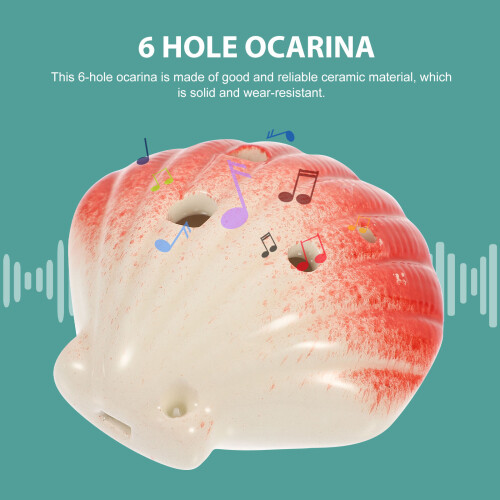 Ceramic 6 Holes Ocarina Cartoon Shell Musikinstrument 2