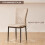 (Beige(Suede), 4 pcs) 4/6 Dining Chairs High Back Velvet/PU Office 3