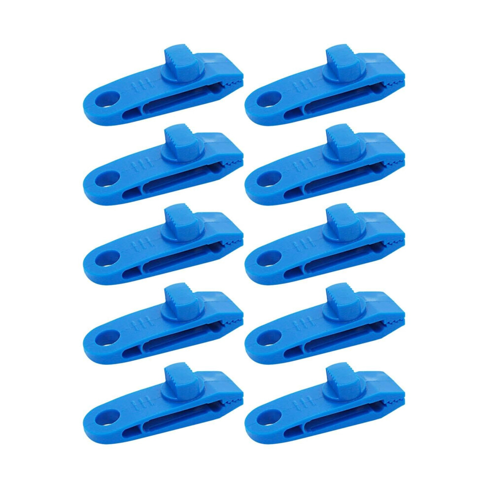 10X Tent Clamps Heavy Duty Tarp Clips For Swimming Pool Covers, Awning Canopy Fixers, Truck Covers, Blue 9393856260355