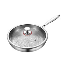 Titanium Hammered Pans With Lid 10/11/12 Inch Set, Non-Stick, Scratch-Resistant, All Stovetops, 26 cm