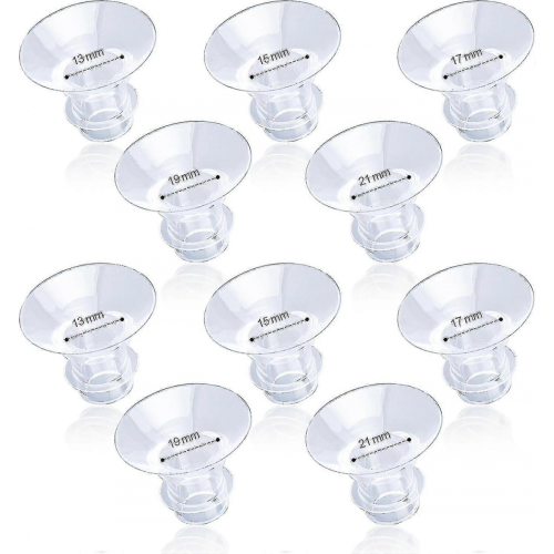 10pcs Silicone Flange Inserts 21mm Compatible With Medela/Spectra Pumps