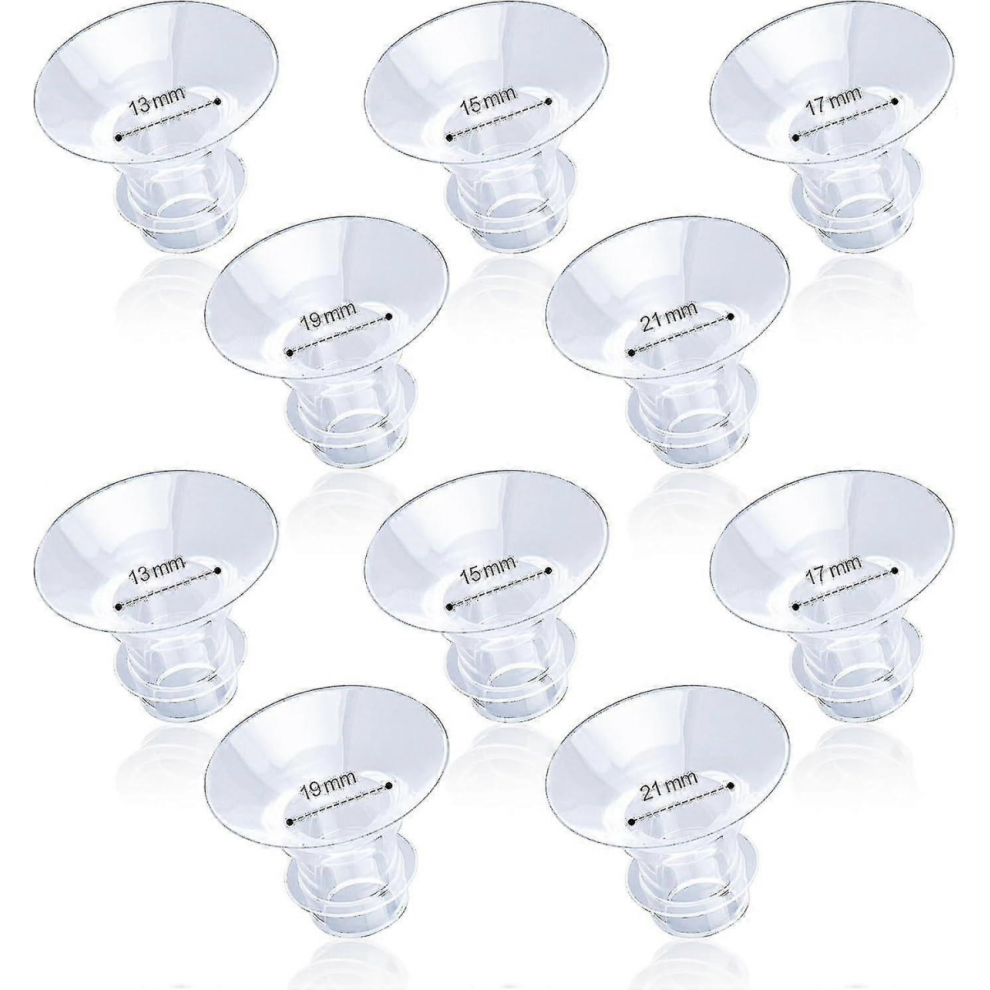 10pcs Silicone Flange Inserts 21mm Compatible With Medela/Spectra Pumps