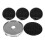 4Pièces Cache Moyeu Auto Protection Solide Design Argenté Facile 10