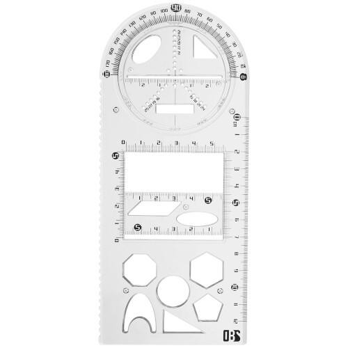 Template Multifunktionales Geometrisches Lineal Zeichnen
