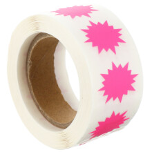 500St Fluorescerende DIY Label Stickers Roze Kleur Voor Kantoor
