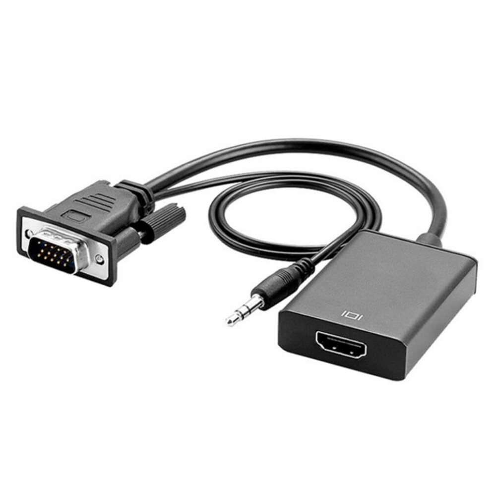 Hdmicompatible Female To Vga Male Converter With 3.5Mm Audio Cable 1080P Full Hd Video Output For Pc Laptop Tv 9016109345707