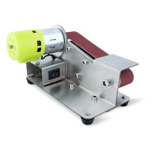 Electric Bench Grinder Sanding Machine Mini Belt Sander 7-Gear Speed Adjustable Polishing For Metal And DIY Woodworking