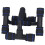 Robuste Kunststoff-Push-up-Ständer mit weichen Griffen, Schwarz & Blau 13
