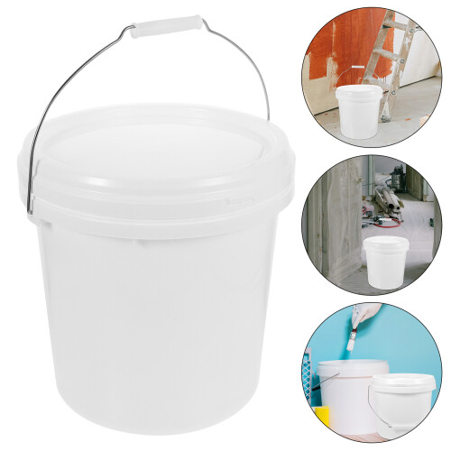 10 Liter Weißer ABS Eimer Mit HDPE Farbeimer Und Dichtung 2