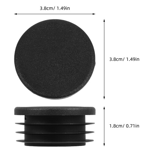 20 Gewinde-Stopfen 3,80x3,80x1,80 cm Schwarz 2