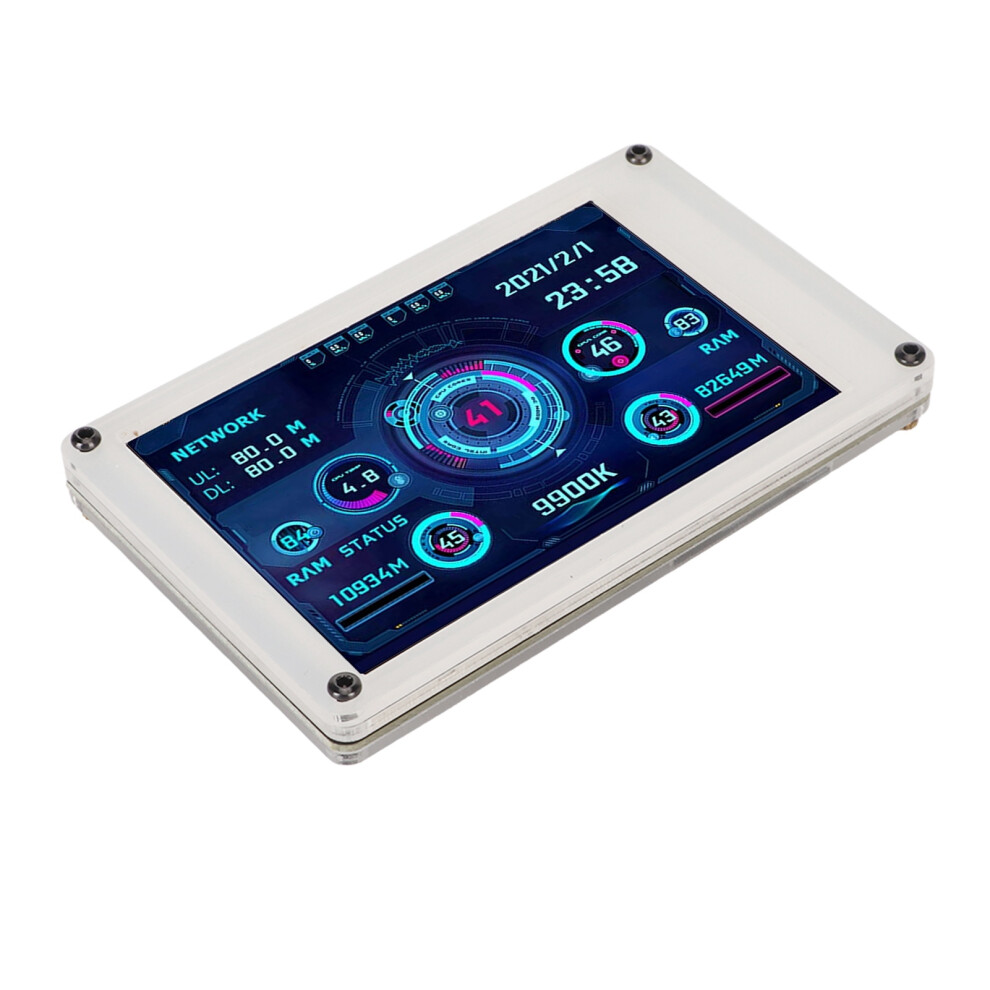 3.5In Ips Usb Temp Monitor For Pc & Linux, 320X480, White 8091353596939