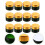 10Pcs Compact Green Glass Lotion Holders Refillable Cosmetics Storage 9