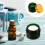 10Pcs Compact Green Glass Lotion Holders Refillable Cosmetics Storage 2
