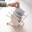 Light Pink Countertop Dishcloth Drying Rack 4 Arms Folding Plastic 12