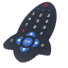 Baby-Silikonbeißspielzeug – Raketenform, 11x7,6 cm, lebensmittelecht