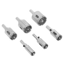 Diamantbohrkrone Set 16-35mm Hartmetall Kernbohrer für Stein & Glas
