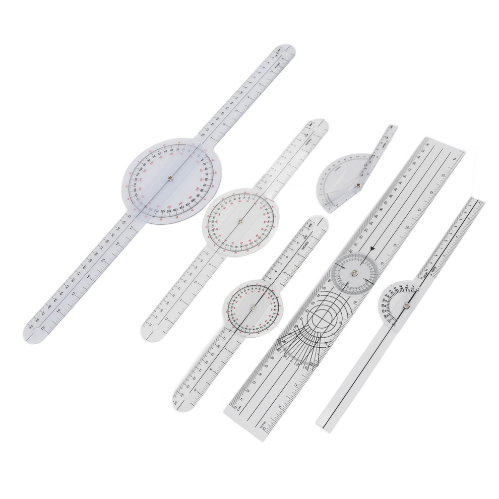 6Pcs Medical Spinal Goniometer Joint Angle Protractor Ruler, Multi-Functional