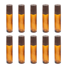 10Stk Verschluss Rollflasche Holzoptik Tragbar