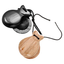 Castanet Holzklapper Naturholz 2St 3,46x2,48x0,86 Zoll