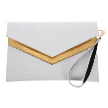 Mlins Fashion Clutch- Miss 28,00x18,50x2,50cm Weiß