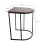 Gr8 Home Nest of 2 Coffee Black Frame Woodgrain Side Tables 3
